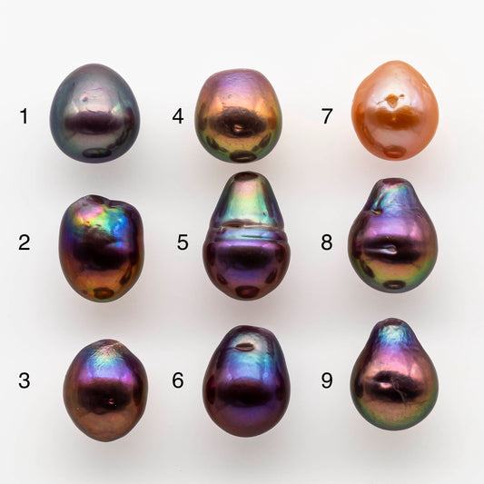11-12mm Edison Pearl Drop with Blemishes, Amazing Luster and All Natural Color in Undrilled or Large Hole, SKU # 1806EP