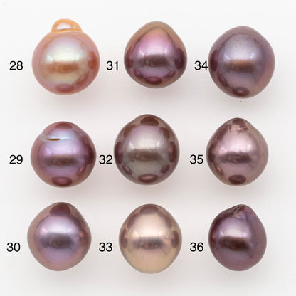 11-12mm Loose Edison Pearl, Freshwater Pearl in Natural Colors with High Luster, Single Pice for Jewelry Making, No Hole, SKU # 2996EP