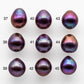 11-12mm Gorgeous Edison Pearl Near Round or Drop with Natural Metallic Purple Color and Amazing Luster, Undrilled or Large Hole, SKU# 1808EP