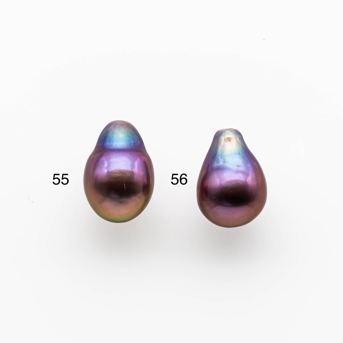 11-12mm Gorgeous Edison Pearl Near Round or Drop with Natural Metallic Purple Color and Amazing Luster, Undrilled or Large Hole, SKU# 1808EP