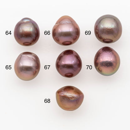11-12mm Loose Edison Pearl, Freshwater Pearl in Natural Colors with High Luster, Single Pice for Jewelry Making, No Hole, SKU # 2996EP