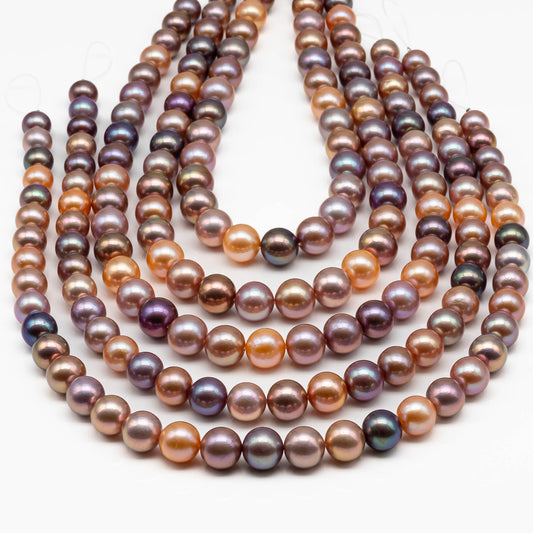 10-13mm Multi-Color Edison Pearl  Round with High Luster in Full Strand, SKU # 1840EP