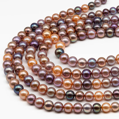 10-13mm Multi-Color Edison Pearl  Round with High Luster in Full Strand, SKU # 1840EP
