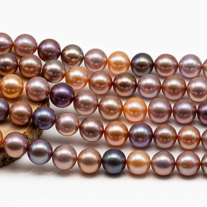 10-13mm Multi-Color Edison Pearl  Round with High Luster in Full Strand, SKU # 1840EP