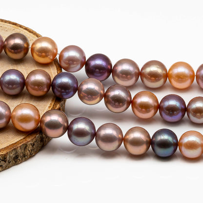 10-13mm Multi-Color Edison Pearl  Round with High Luster in Full Strand, SKU # 1840EP