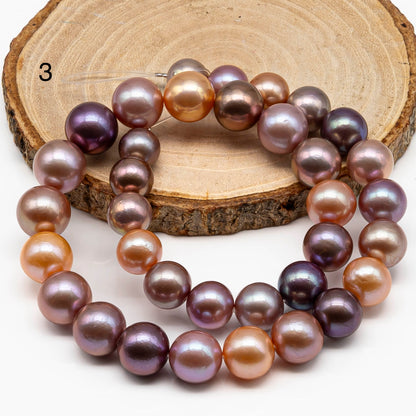 10-13mm Multi-Color Edison Pearl  Round with High Luster in Full Strand, SKU # 1840EP
