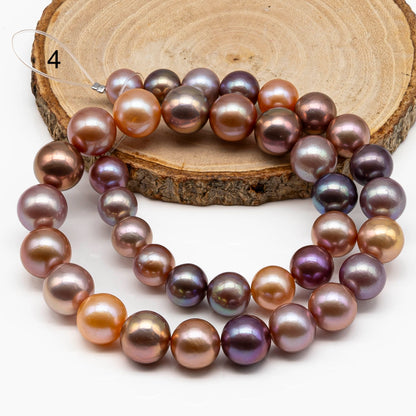 10-13mm Multi-Color Edison Pearl  Round with High Luster in Full Strand, SKU # 1840EP