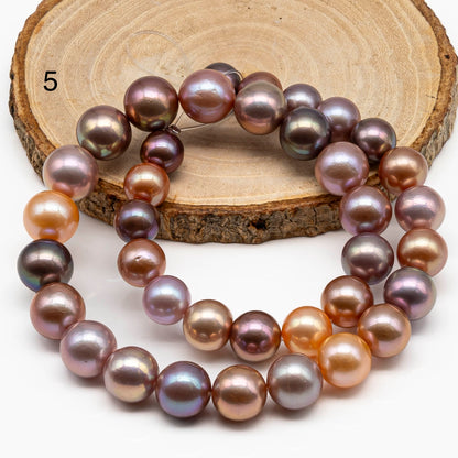10-13mm Multi-Color Edison Pearl  Round with High Luster in Full Strand, SKU # 1840EP