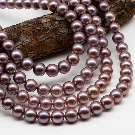 11-14mm Round Edison Pearl, Natural Lavender Color, Extra Large Freshwater Pearl Bead, SKU# 1842EP