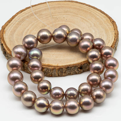 11-14mm Freshwater Edison Pearl in Full Strand with Nice Luster in Natural Color for Making Jewelry or Beading, SKU # 1841EP