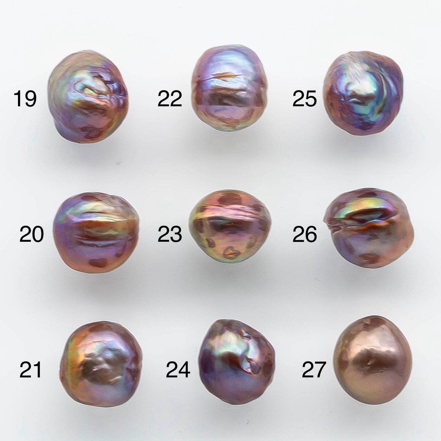 9-10mm Edison Pearl Single Piece Drops with Nice Luster Undrilled Loose Freshwater Pearl with Natural Colors, SKU # 1919EP