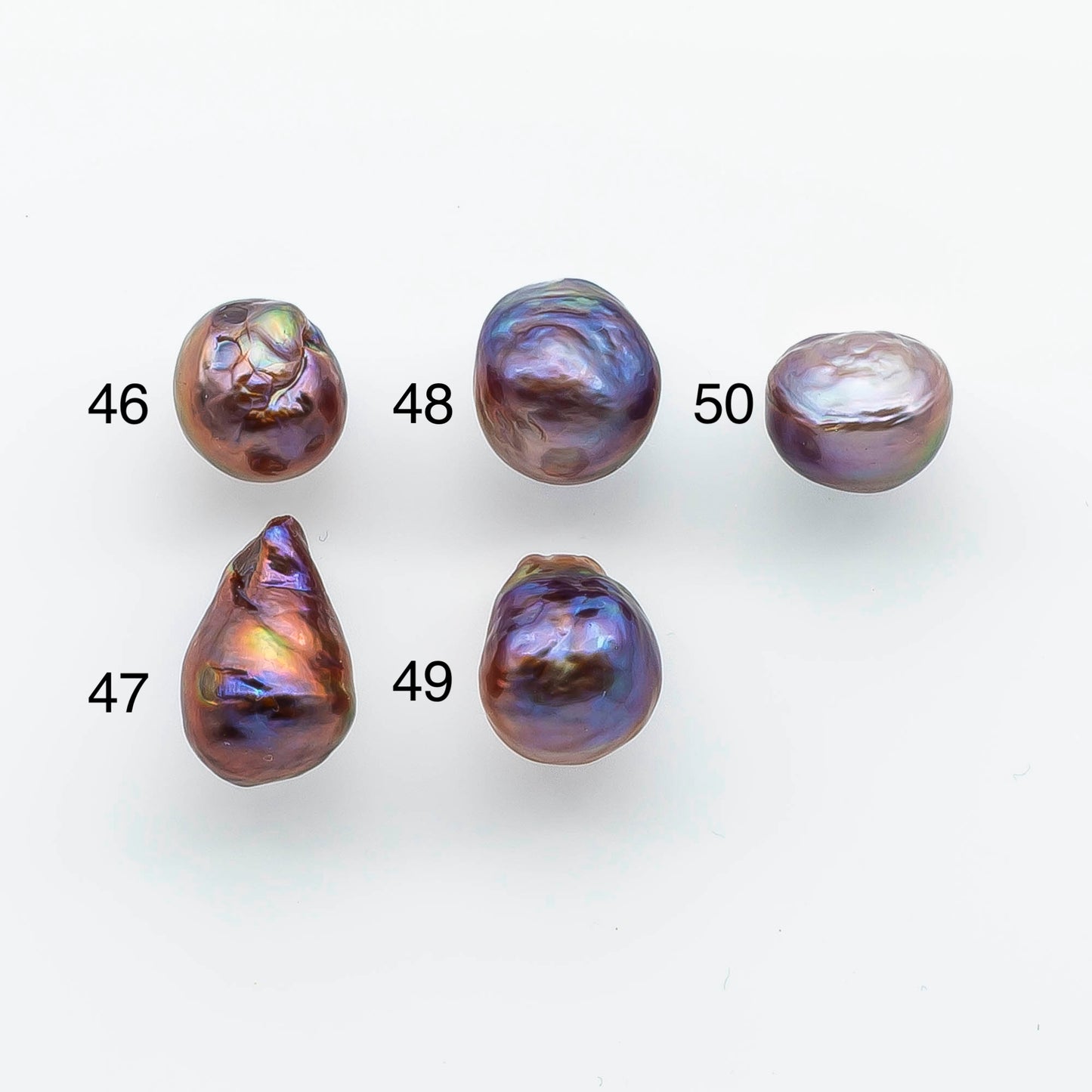 9-10mm Edison Pearl Single Piece Drops with Nice Luster Undrilled Loose Freshwater Pearl with Natural Colors, SKU # 1919EP