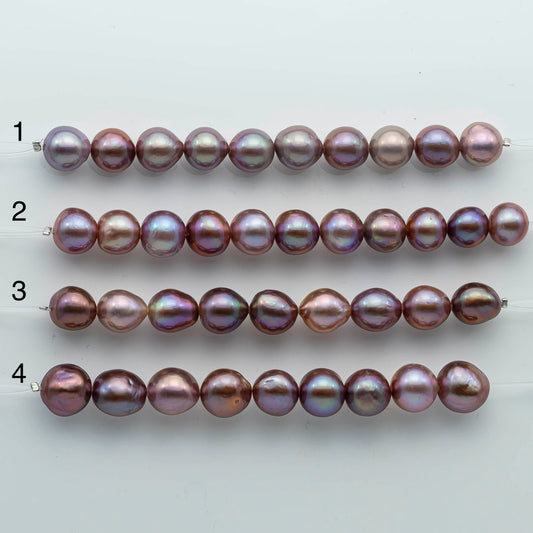 10-12mm Edison Pearl Natural Color and High Luster in Teardrop or Near Round Short Strand for Beading or Jewelry Making, SKU 1952EP