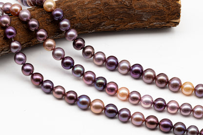 12-15mm Round Edison Pearl in Full Strand, Freshwater Pearl in Natural Colors with High Luster, Pre-Strung for Jewelry Making, SKU # 2927ED
