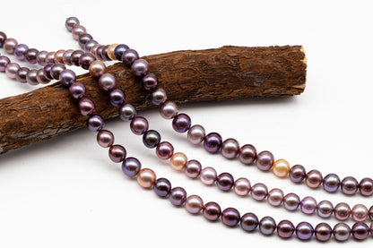 12-15mm Round Edison Pearl in Full Strand, Freshwater Pearl in Natural Colors with High Luster, Pre-Strung for Jewelry Making, SKU # 2927ED