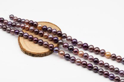 12-15mm Round Edison Pearl in Full Strand, Freshwater Pearl in Natural Colors with High Luster, Pre-Strung for Jewelry Making, SKU # 2927ED