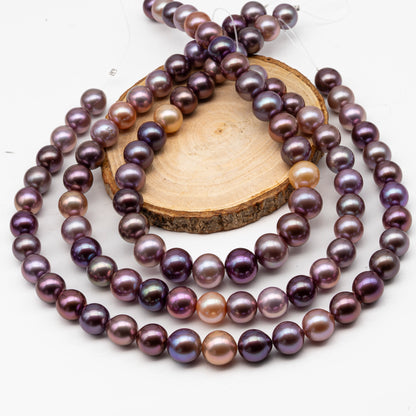 12-15mm Round Edison Pearl in Full Strand, Freshwater Pearl in Natural Colors with High Luster, Pre-Strung for Jewelry Making, SKU # 2927ED