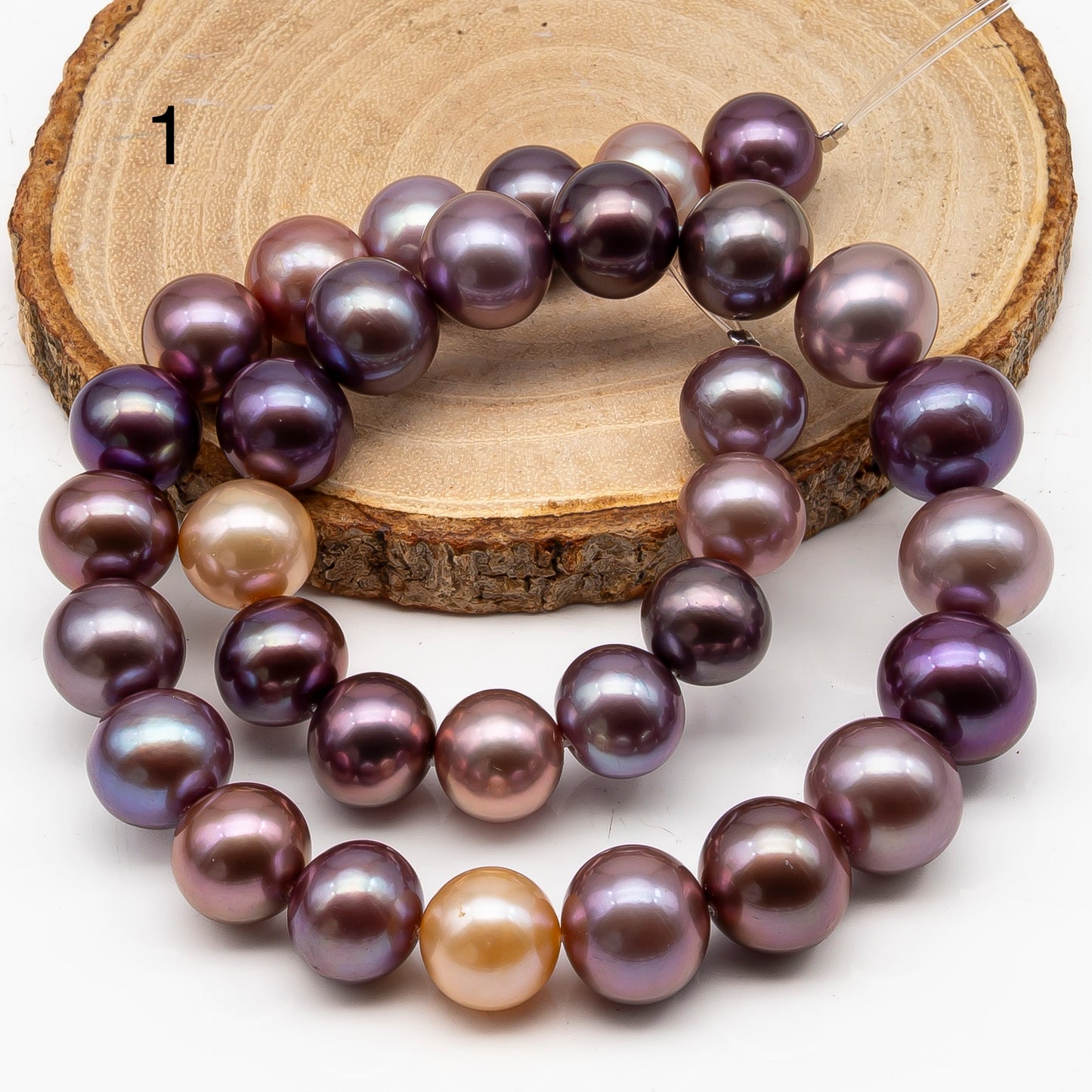 12-15mm Round Edison Pearl in Full Strand, Freshwater Pearl in Natural Colors with High Luster, Pre-Strung for Jewelry Making, SKU # 2927ED