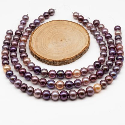 12-15mm Round Edison Pearl in Full Strand, Freshwater Pearl in Natural Colors with High Luster, Pre-Strung for Jewelry Making, SKU # 2927ED