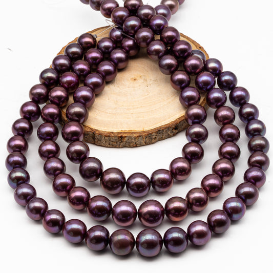 12-15mm Round Edison Pearl in Full Strand, Freshwater Pearl in Natural Colors with High Luster, Pre-Strung for Jewelry Making, SKU # 2928ED