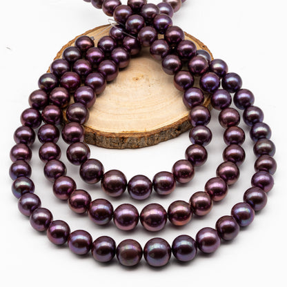 12-15mm Round Edison Pearl in Full Strand, Freshwater Pearl in Natural Colors with High Luster, Pre-Strung for Jewelry Making, SKU # 2928ED