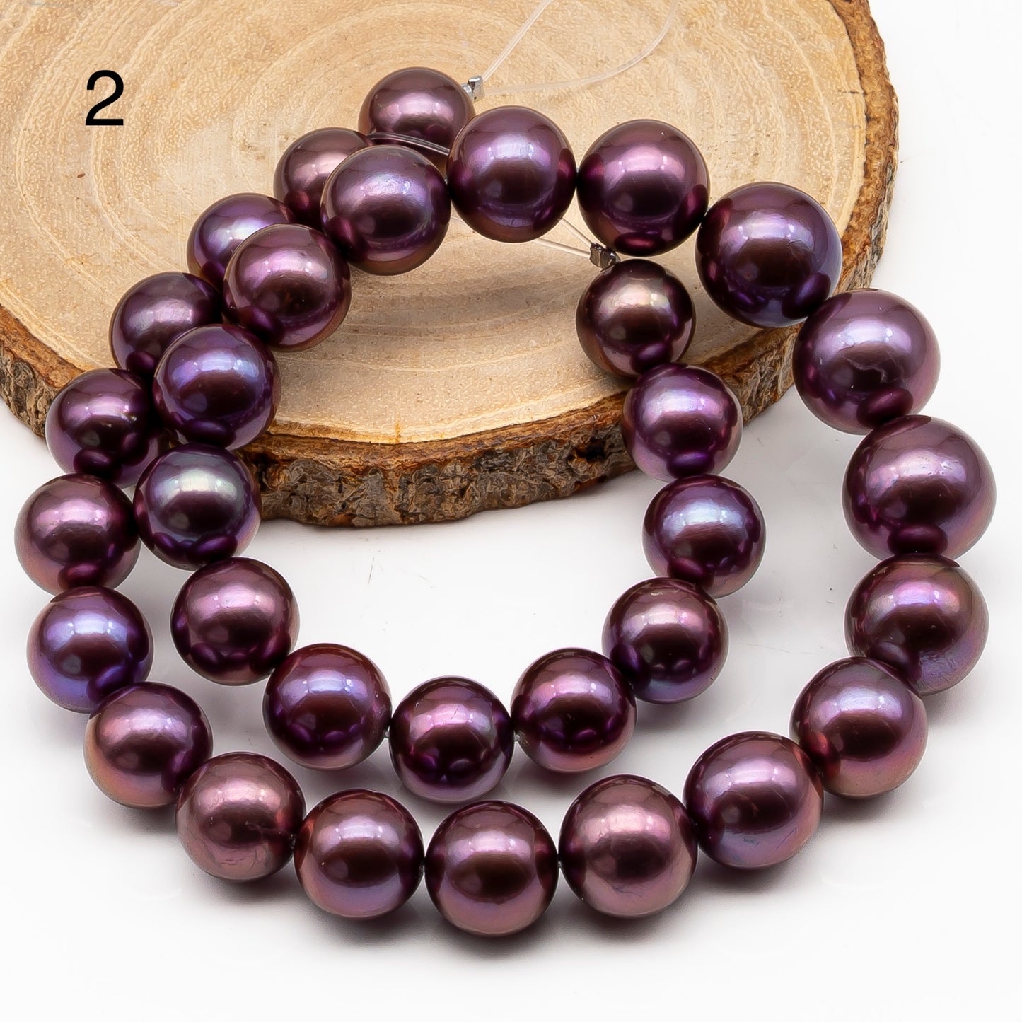 12-15mm Round Edison Pearl in Full Strand, Freshwater Pearl in Natural Colors with High Luster, Pre-Strung for Jewelry Making, SKU # 2928ED