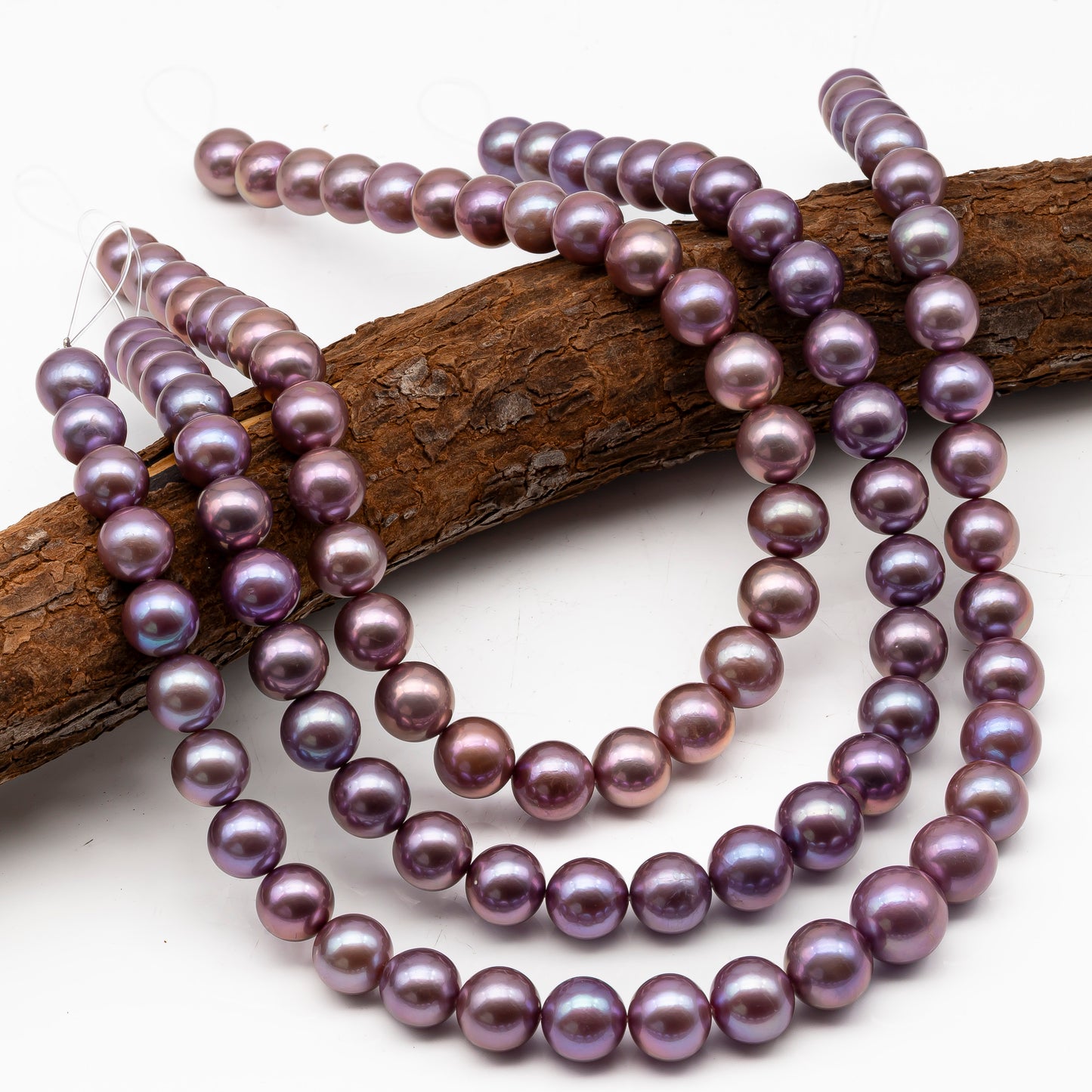 12-15mm Round Edison Pearl in Full Strand, Freshwater Pearl in Natural Colors with High Luster, Pre-Strung for Jewelry Making, SKU # 2929ED  Description: