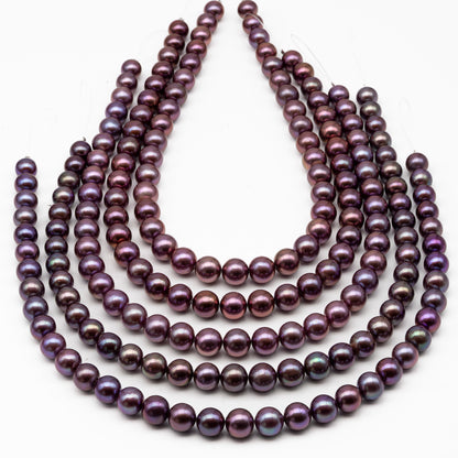 10-12mm Round Edison Pearl in Full Strand, Freshwater Pearl in Natural Colors with High Luster, Pre-Strung for Jewelry Making, SKU # 2930ED