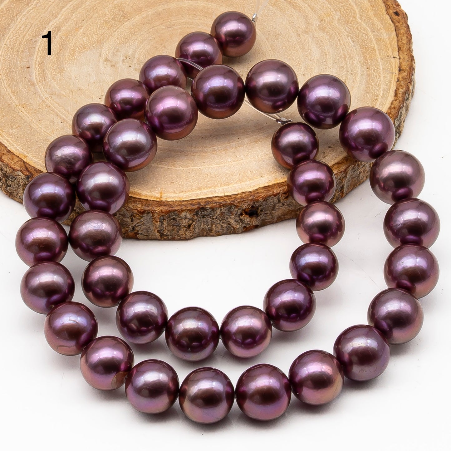 10-12mm Round Edison Pearl in Full Strand, Freshwater Pearl in Natural Colors with High Luster, Pre-Strung for Jewelry Making, SKU # 2930ED