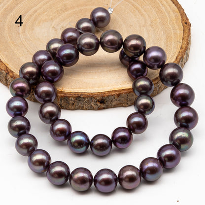 10-12mm Round Edison Pearl in Full Strand, Freshwater Pearl in Natural Colors with High Luster, Pre-Strung for Jewelry Making, SKU # 2930ED