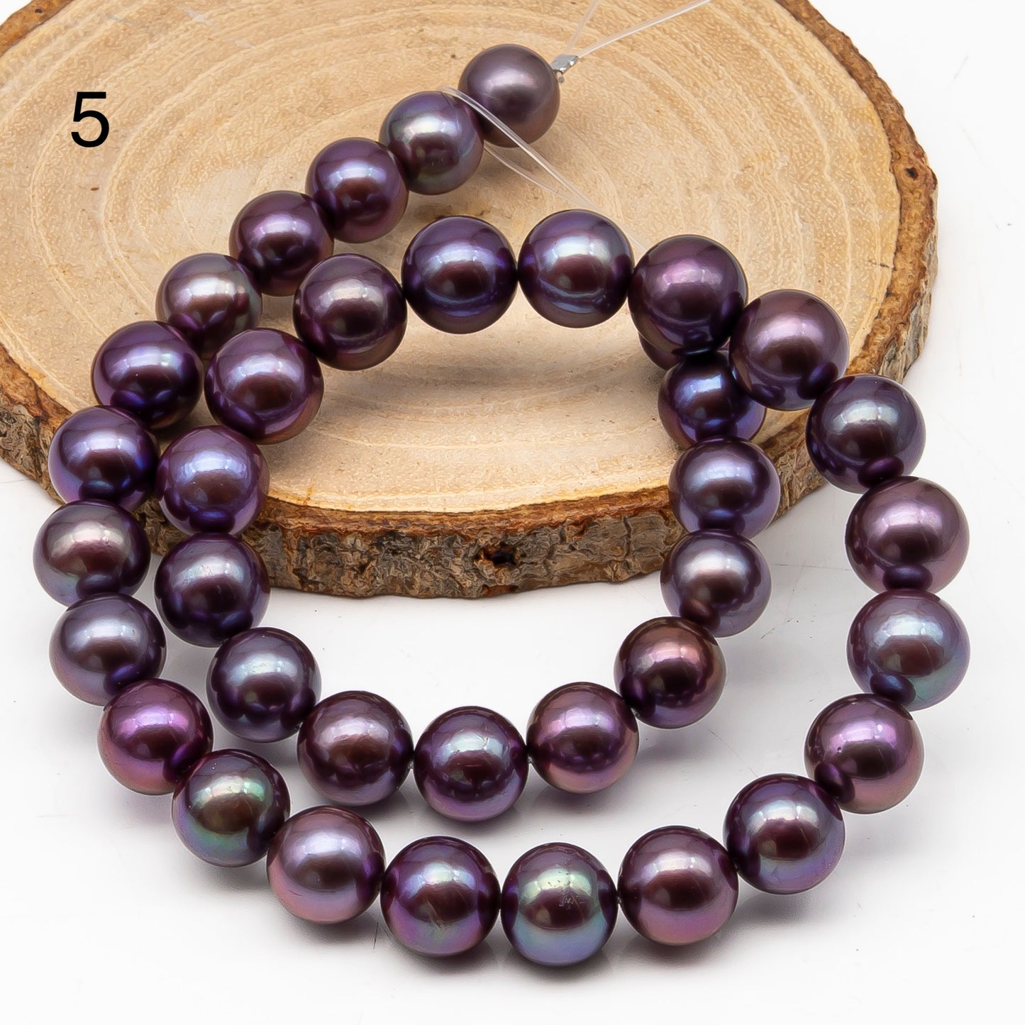 10-12mm Round Edison Pearl in Full Strand, Freshwater Pearl in Natural Colors with High Luster, Pre-Strung for Jewelry Making, SKU # 2930ED