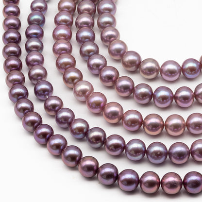 10-12mm Round Edison Pearl in Full Strand, Freshwater Pearl in Natural Colors with High Luster, Pre-Strung for Jewelry Making, SKU # 2931ED