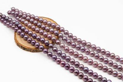 10-12mm Round Edison Pearl in Full Strand, Freshwater Pearl in Natural Colors with High Luster, Pre-Strung for Jewelry Making, SKU # 2931ED