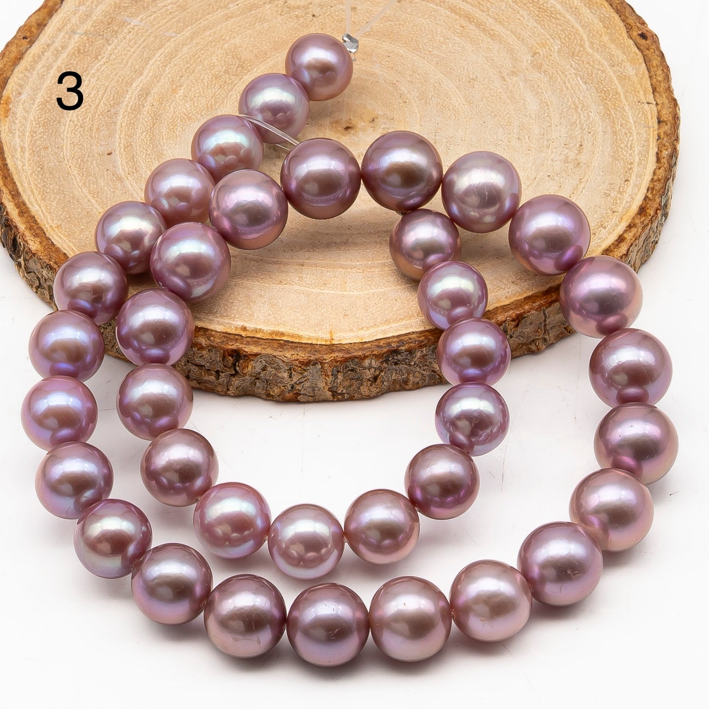 10-12mm Round Edison Pearl in Full Strand, Freshwater Pearl in Natural Colors with High Luster, Pre-Strung for Jewelry Making, SKU # 2931ED