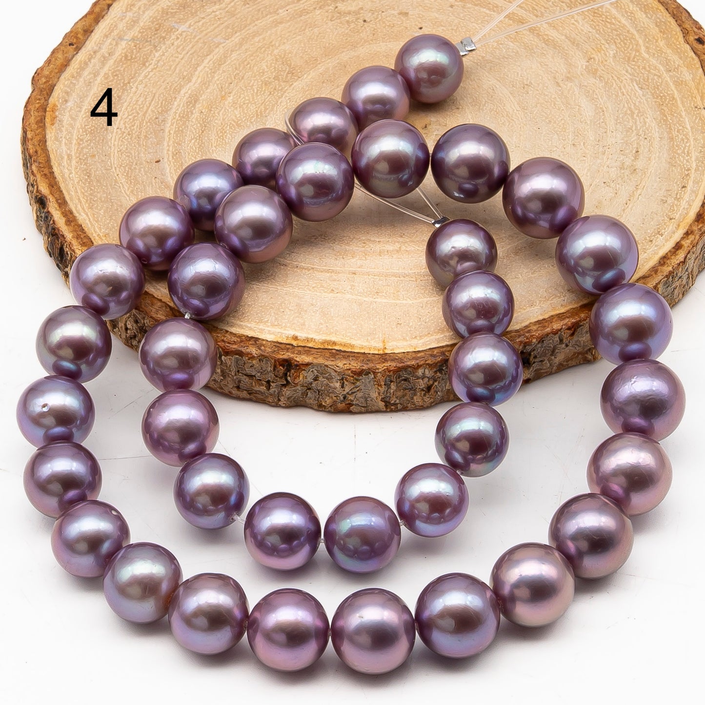 10-12mm Round Edison Pearl in Full Strand, Freshwater Pearl in Natural Colors with High Luster, Pre-Strung for Jewelry Making, SKU # 2931ED