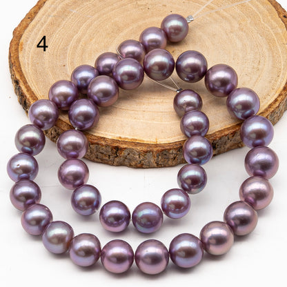 10-12mm Round Edison Pearl in Full Strand, Freshwater Pearl in Natural Colors with High Luster, Pre-Strung for Jewelry Making, SKU # 2931ED