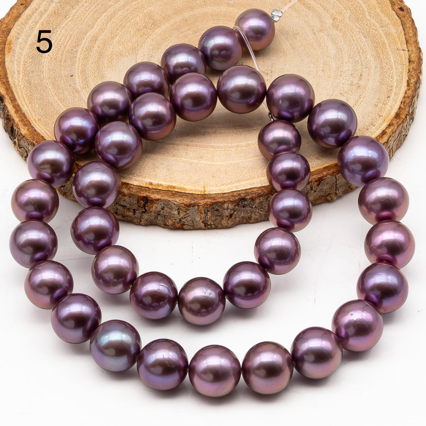 10-12mm Round Edison Pearl in Full Strand, Freshwater Pearl in Natural Colors with High Luster, Pre-Strung for Jewelry Making, SKU # 2931ED