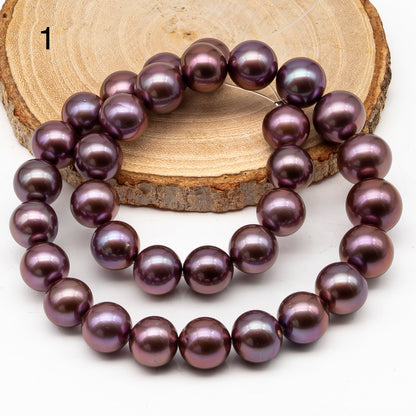12-15mm Round Edison Pearl in Full Strand, Freshwater Pearl in Natural Colors with High Luster, Pre-Strung for Jewelry Making, SKU # 2932ED
