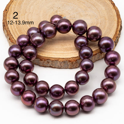 12-15mm Round Edison Pearl in Full Strand, Freshwater Pearl in Natural Colors with High Luster, Pre-Strung for Jewelry Making, SKU # 2932ED