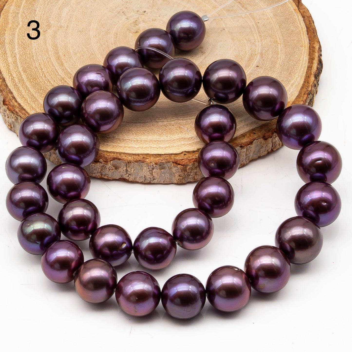 12-15mm Round Edison Pearl in Full Strand, Freshwater Pearl in Natural Colors with High Luster, Pre-Strung for Jewelry Making, SKU # 2932ED