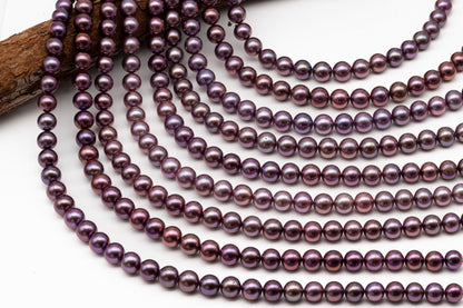 10-12mm Round Edison Pearl in Full Strand, Freshwater Pearl in Natural Colors with High Luster, Pre-Strung for Jewelry Making, SKU # 2933ED