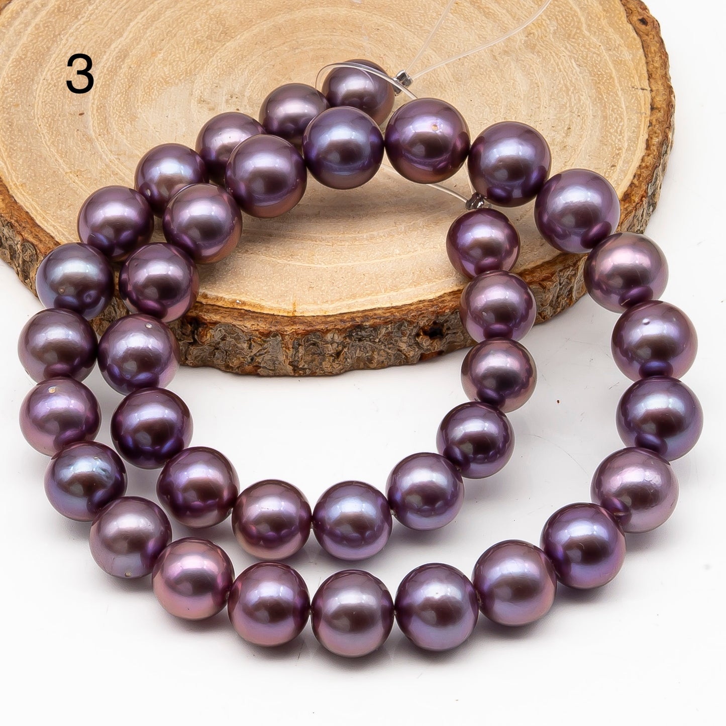 10-12mm Round Edison Pearl in Full Strand, Freshwater Pearl in Natural Colors with High Luster, Pre-Strung for Jewelry Making, SKU # 2933ED