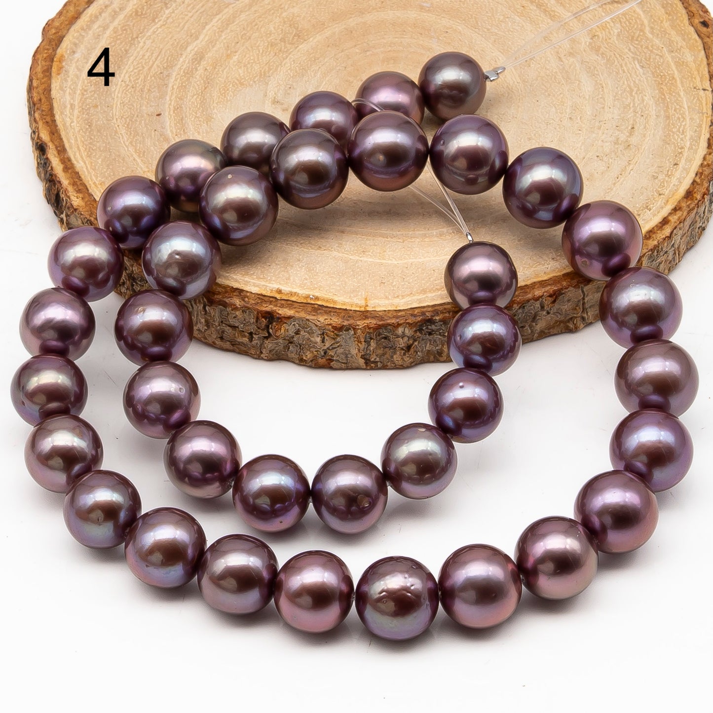 10-12mm Round Edison Pearl in Full Strand, Freshwater Pearl in Natural Colors with High Luster, Pre-Strung for Jewelry Making, SKU # 2933ED