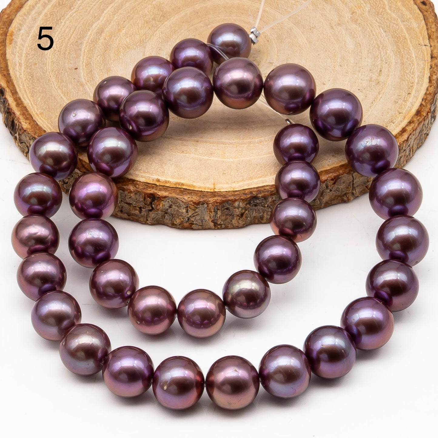 10-12mm Round Edison Pearl in Full Strand, Freshwater Pearl in Natural Colors with High Luster, Pre-Strung for Jewelry Making, SKU # 2933ED