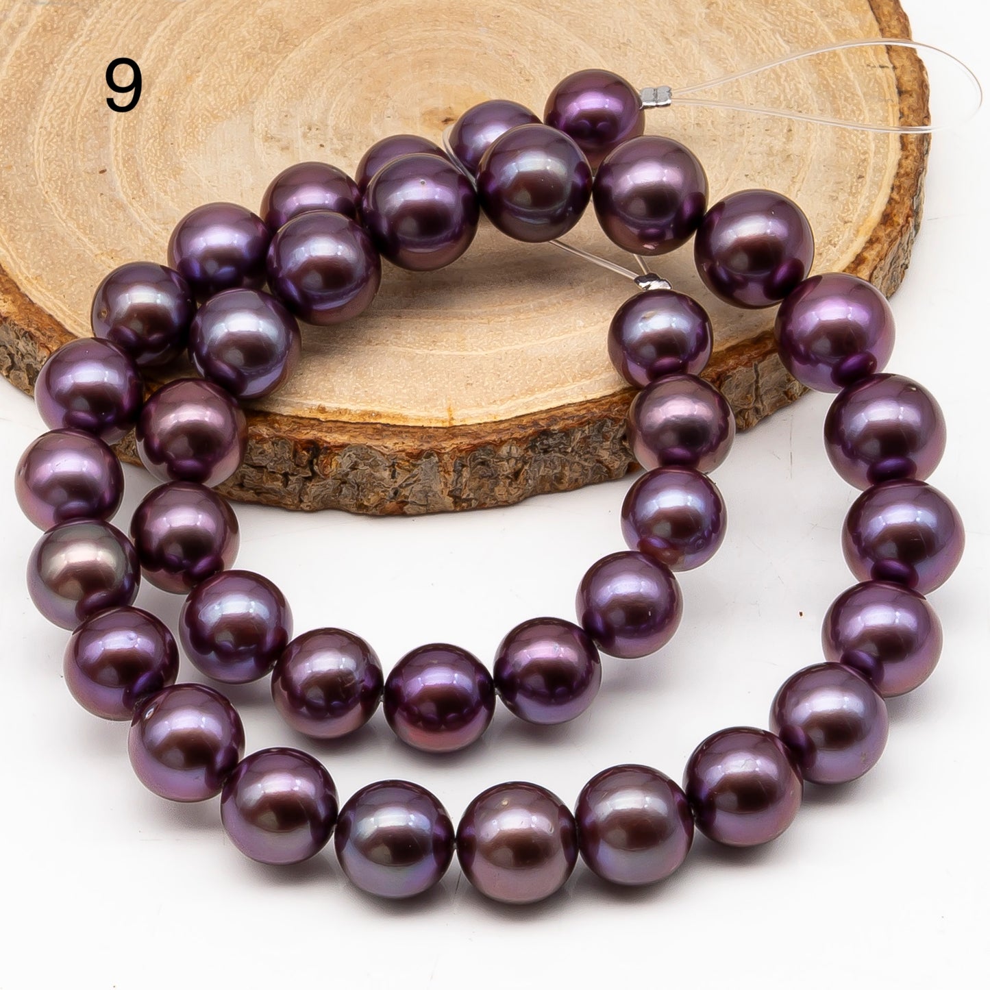 10-12mm Round Edison Pearl in Full Strand, Freshwater Pearl in Natural Colors with High Luster, Pre-Strung for Jewelry Making, SKU # 2933ED