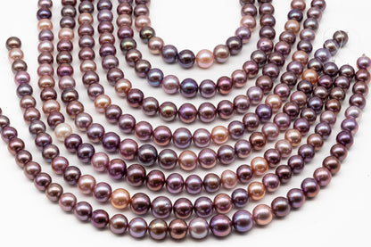 12-15mm Round Edison Pearl in Full Strand, Freshwater Pearl in Natural Colors with High Luster, Pre-Strung for Jewelry Making, SKU # 2934ED