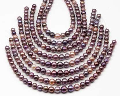 12-15mm Round Edison Pearl in Full Strand, Freshwater Pearl in Natural Colors with High Luster, Pre-Strung for Jewelry Making, SKU # 2934ED