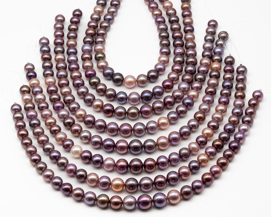 12-15mm Round Edison Pearl in Full Strand, Freshwater Pearl in Natural Colors with High Luster, Pre-Strung for Jewelry Making, SKU # 2934ED
