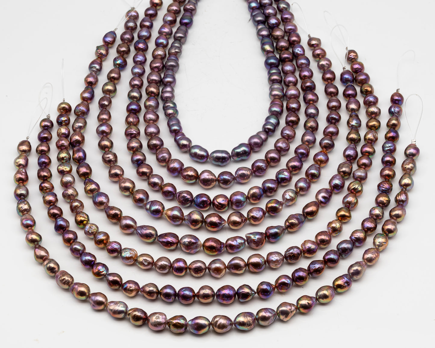 9-11mm Edison Pearl in Full Strand, Freshwater Pearl in Natural Colors with High Luster, Pre-Strung for Jewelry Making, SKU # 3107EP