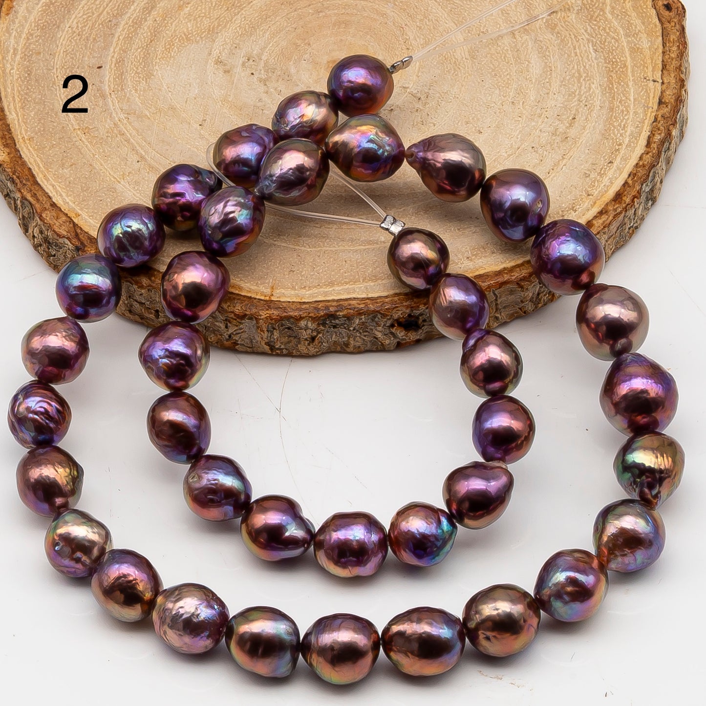 9-11mm Edison Pearl in Full Strand, Freshwater Pearl in Natural Colors with High Luster, Pre-Strung for Jewelry Making, SKU # 3107EP